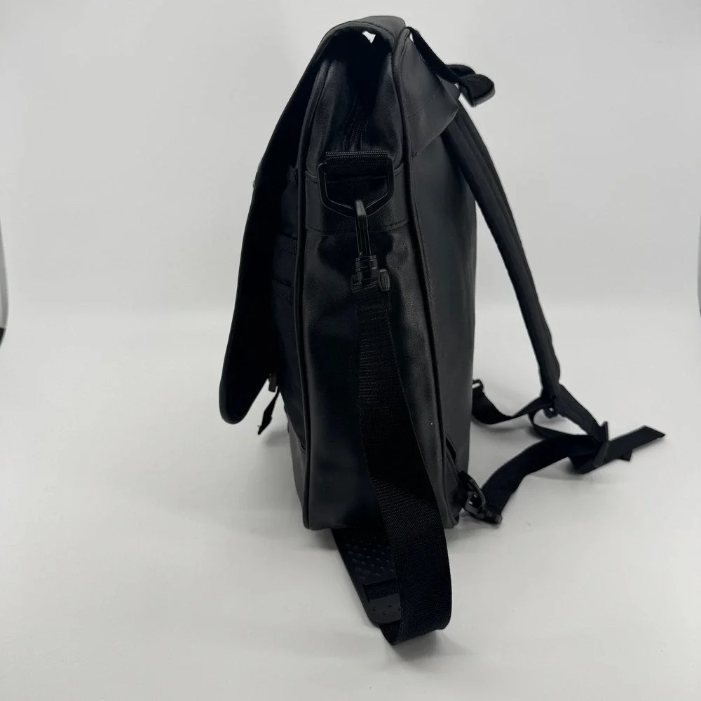 Leeds Messenger Bag Black Convertible Backpack Laptop Shoulder Bag ASQ Promo
